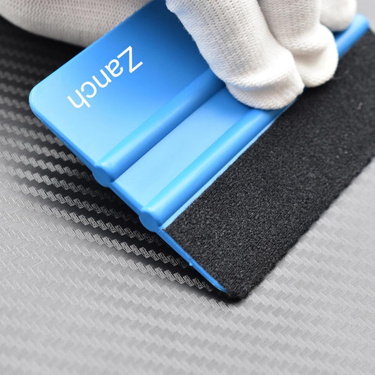 4-Inch Felt Edge Vinyl Wrap Squeegee – Blue | Shop-Tested by Stellar Graphics Installers
